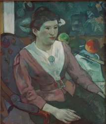 Retrato de mujer con naturaleza muerta de Cézanne – Marie Derr
