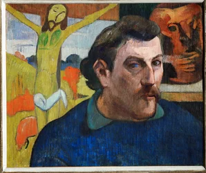 Autorretrato con Cristo amarillo (pintura sobre lienzo)