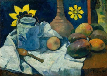 Naturaleza muerta con tetera y frutas, 1896