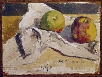 Naturaleza muerta con manzanas