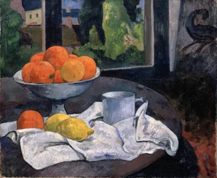 Naturaleza muerta con frutero y limones, c. 1890