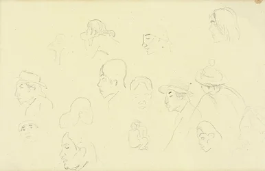Estudios de cabezas y figuras, c.1893