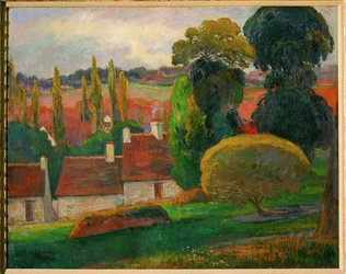 Une Ferme en Bretagne - una granja en Bretaña (pintura sobre lienzo)