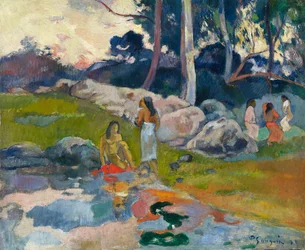 Mujeres en las orillas del río, ca 1892