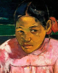 Mujeres de Tahití o En la playa (detalle)