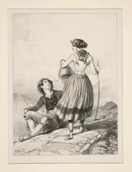 (Encuentro en la montaña.)
