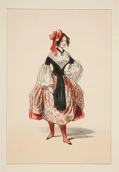 SOLTERA. Boina (sic) de raso.