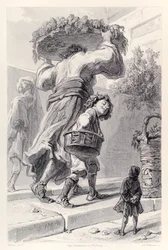 Gulliver y Lordbruldrud, de la edición francesa de Los viajes de Gulliver de Jonathan Swift