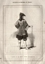 Historia del Traje en Francia: Gente al servicio de un señor, 1843