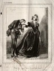 Las Actrices: ¿Nos hará el honor de besarnos la mano?, 1843