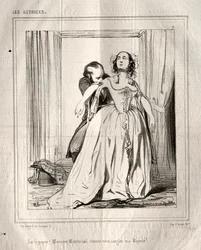 Las Actrices: ¡Bolsa de papel! ¡Señor Montmirail, cómo ciñe mi Majestad!, 1843