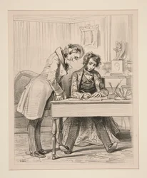 El señor Philibert se pone, a petición del marido de su amada...