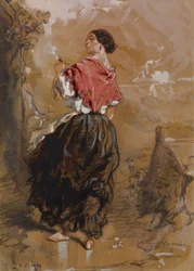 Campesina fumando