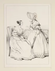 SEPTIEMBRE DE 1838. Vestido de muselina adornado con volantes de encaje; ...