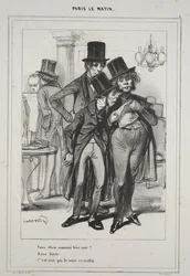 "Vous étiez nommé hier soir?...," from the series Paris Le Matin