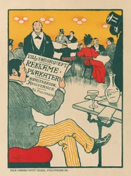 Maestros del cartel: cartel para la exposición de carteles artísticos de Wilhelm Søborg, c. 1895
