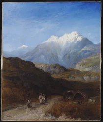 Las montañas Atlas cubiertas de nieve del Gran Kabylie, Argelia
