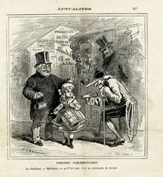 Ilustración de Hadol (1835-1875) en Le Charivari