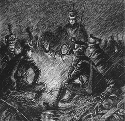 Tanto franceses como aliados acampados en barro y agua, 1902