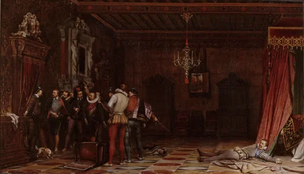 El asesinato del duque de Guisa en el castillo de Blois en 1588, 1834.