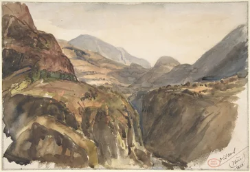 Vista montañosa en Oisans (Isère)