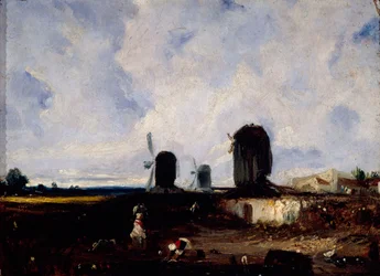 Molinos de viento en las llanuras de Montrouge, c.1820 (óleo sobre lienzo)