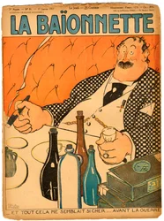Portada de “La Baionnette”, Satírico en Colores