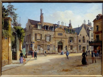 Vista del antiguo hospital Pie en la calle Lacepede en París