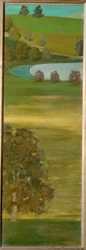 Vista del río Aare, Suiza (pintura sobre lienzo)