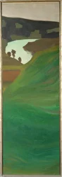 Vista del río Aare, Suiza (pintura sobre lienzo)