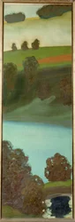 Vista del río Aare, Suiza (pintura sobre lienzo)