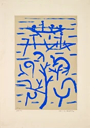 Barcas en la inundación, 1937