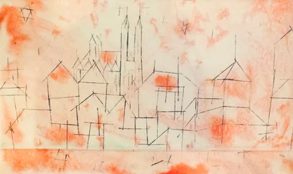 Ciudad con catedral gótica