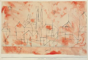 Ciudad con catedral gótica Stadt mit gotischem Münster, 1925