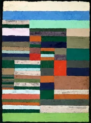 Altimetría individualizada de rayas de Paul Klee (1879-1940), pastel sobre papel