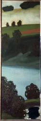 Vista del valle del Aar, Suiza - Pintura
