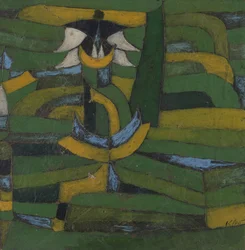 Flor blanca en el jardín, 1920