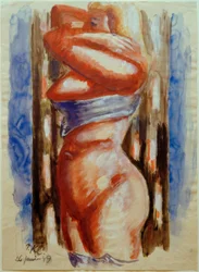 Desnudo de pie