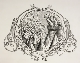 Asalto a un lugar fortificado, según una miniatura del siglo XIII.