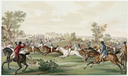 Carrera de caballos, principios del siglo XIX - en “Directoire, consulat et empire” por Paul Lacroix