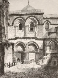 Jerusalén, Palestina. La iglesia del Santo Sepulcro en el siglo XIX.