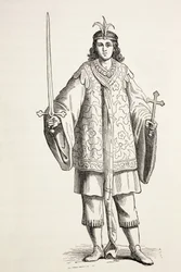 La página del Preste Juan. El Preste Juan también era conocido como Presbítero Johannes.