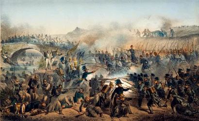 La batalla del río Chernaya el 16 de agosto de 1855