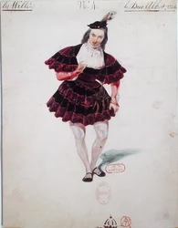 Diseño de vestuario para el Duque Albrecht para 
