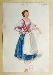 Vestuario para Luisa Miller de Giuseppe Verdi (boceto)