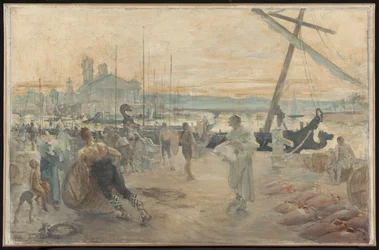 Boceto de la sala del Tribunal de Comercio de París: Les Nautes parisiens à l