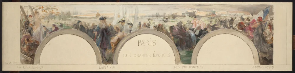 Boceto del vestíbulo del Hôtel de ville de Paris: París y las grandes épocas