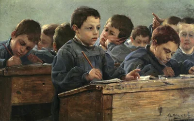 En el aula, 1886