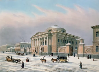 La Casa del Consejo Tutorial en Moscú, impreso por Louis-Pierre-Alphonse Bichebois (1801-50), 1840s
