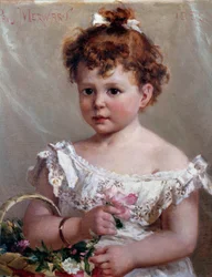 La niña en la canasta o Helene Loeb, futura Madame Victor Lyon, a la edad de dos años